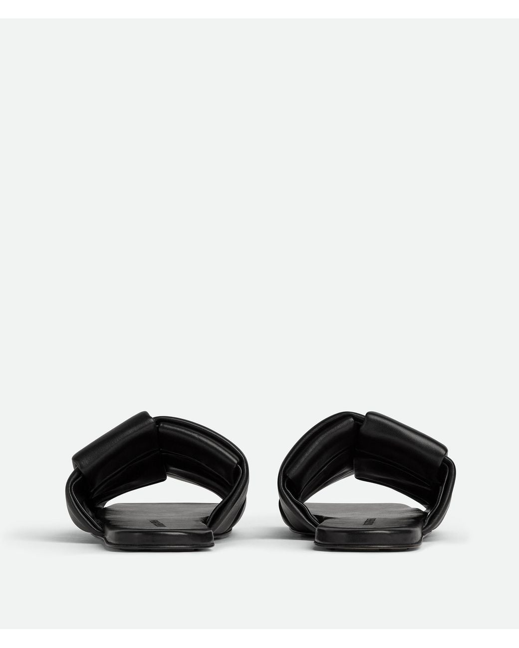 Bottega Veneta Black Padded Intreccio Mules for men