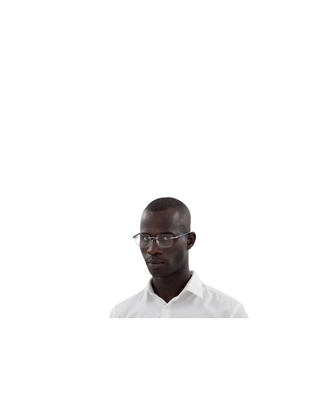 Montblanc White Eyewear Square Frame Glasses for men