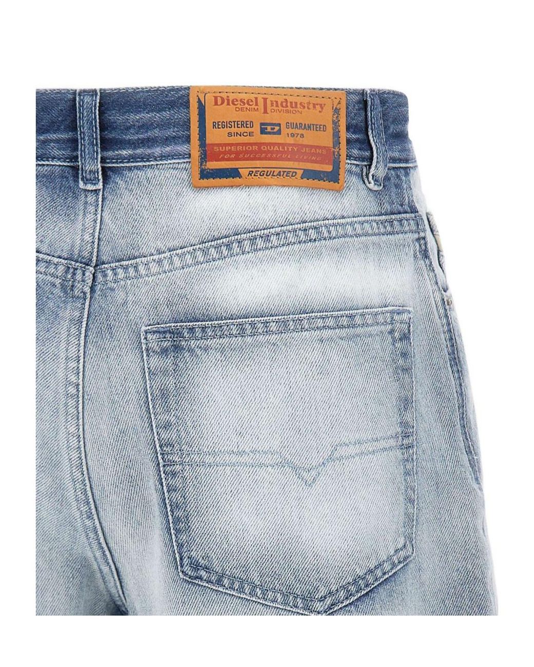 DIESEL Blue High-Rise Denim Shorts