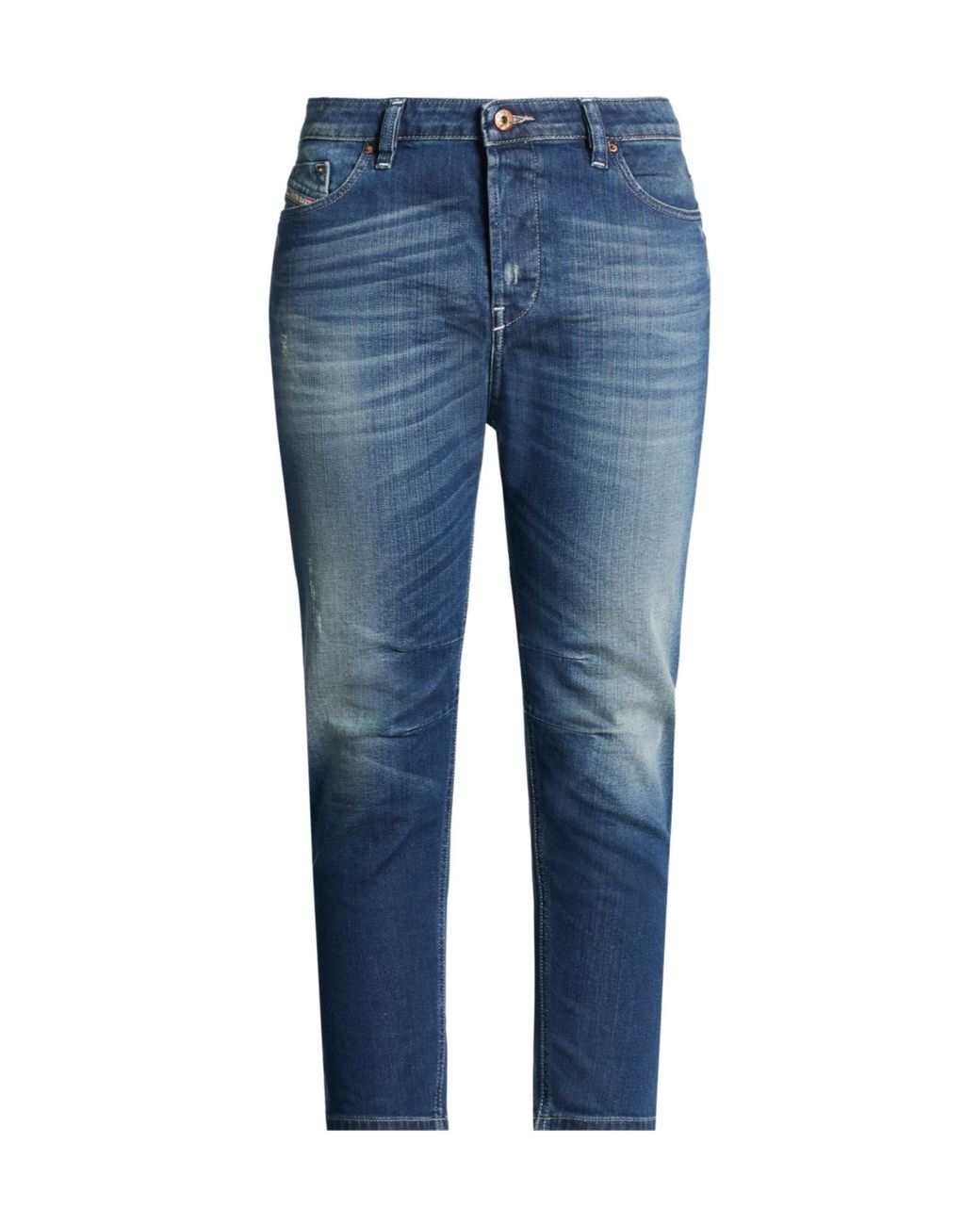 DIESEL Blue Dark Ripped Skinny Jeans