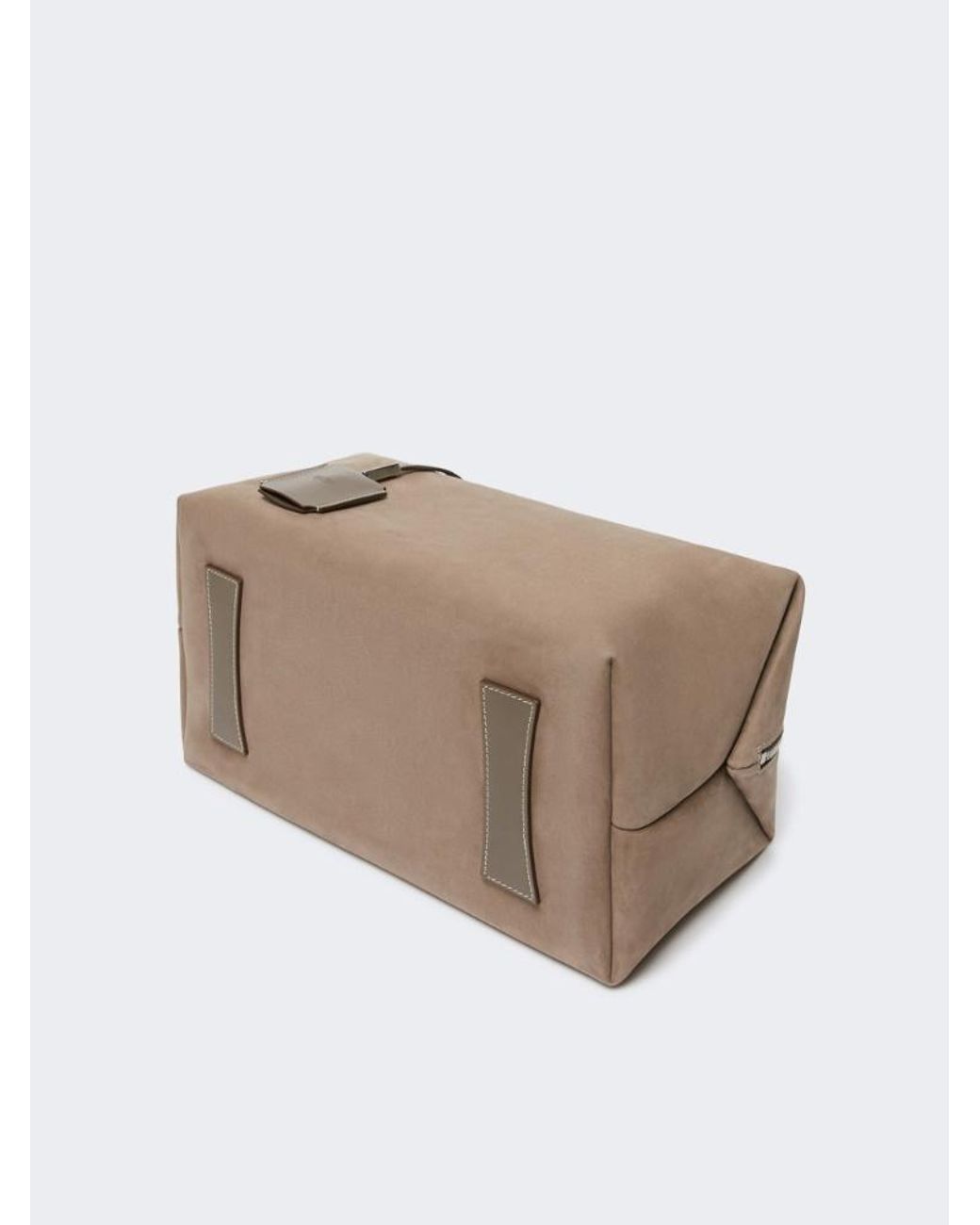 Max Mara Brown Tag Detailed Top Handle Bag