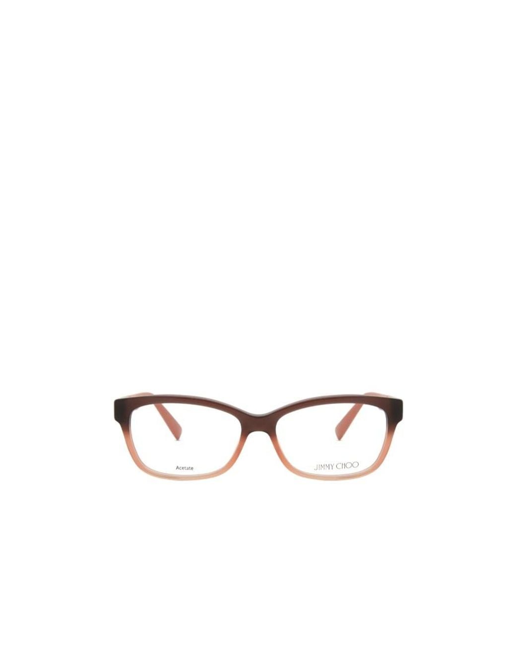 Jimmy Choo White Eyewear Rectangular Frame Glasses