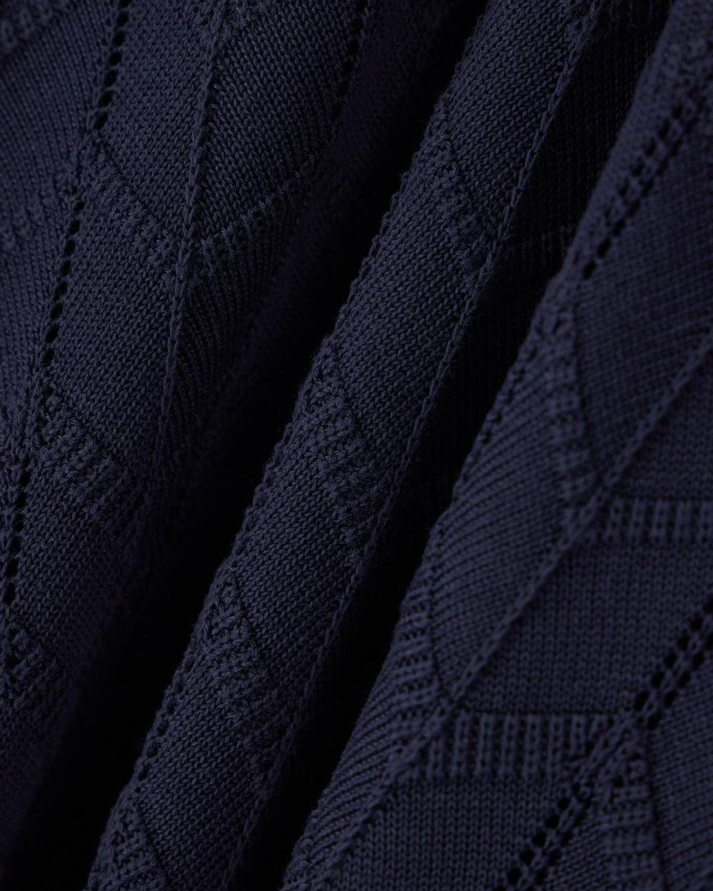 Emporio Armani Blue Long-Sleeved Knitted Polo Jumper for men