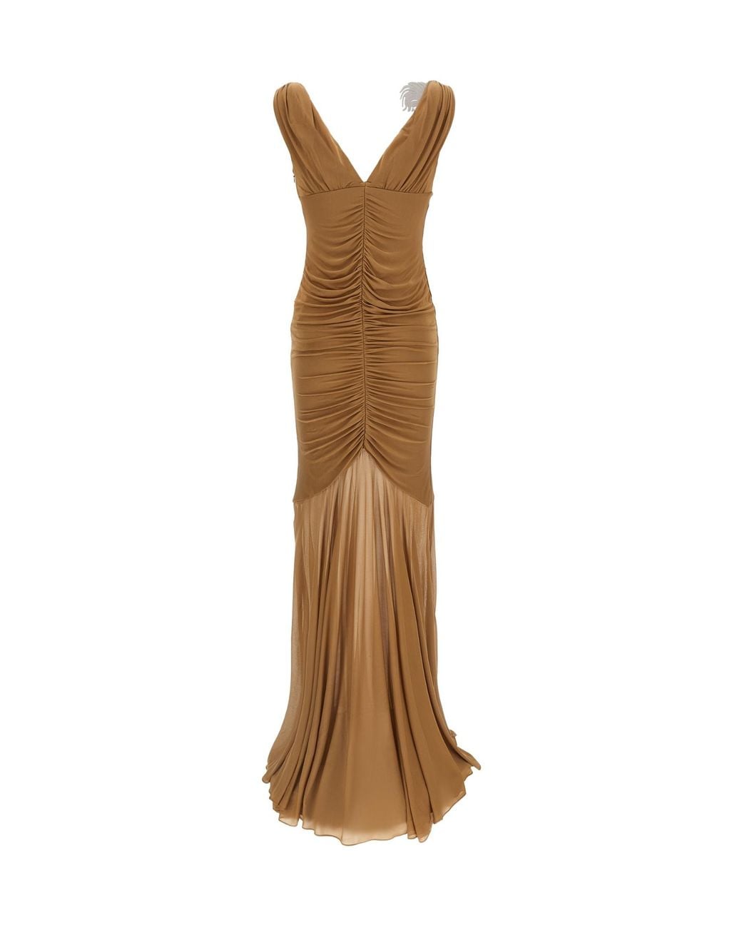 GIUSEPPE DI MORABITO Brown V-Neck Long Dress