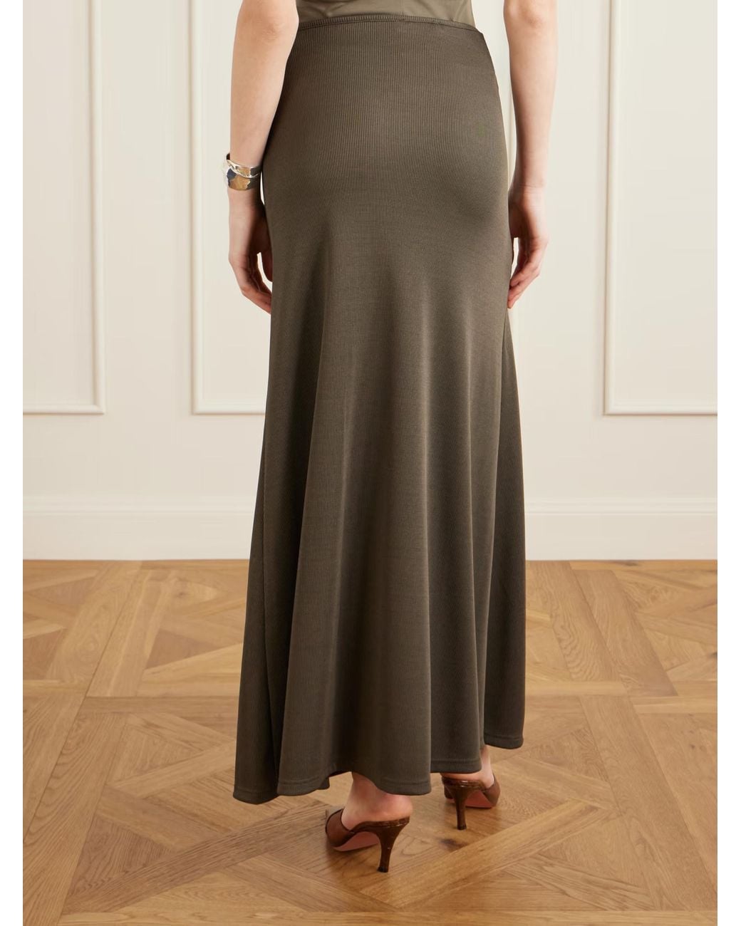 Christopher Esber Natural Occhio Embellished Cascade Skirt