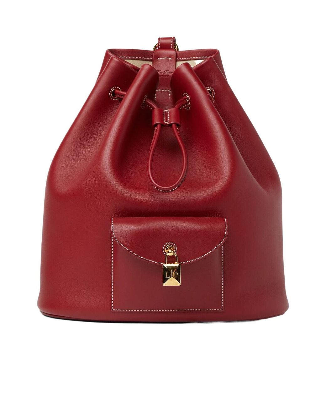 Loro Piana Red Extra Drawstring Backpack
