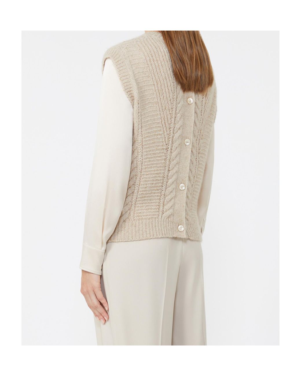 Max Mara Natural Studio Crewneck Knitted Vest