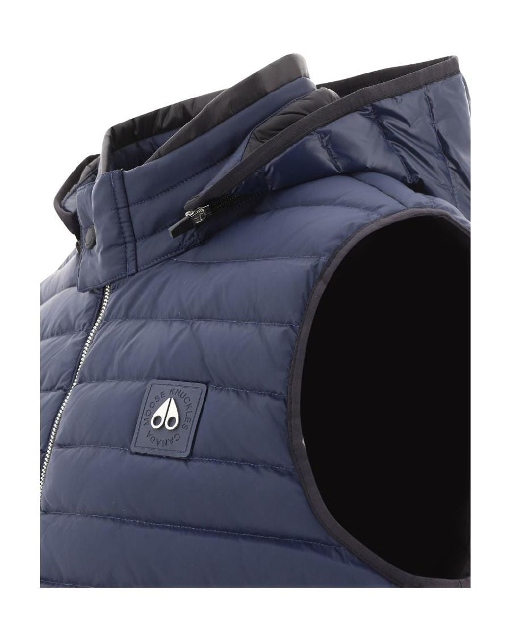 Moose Knuckles Blue Air Down Vest for men