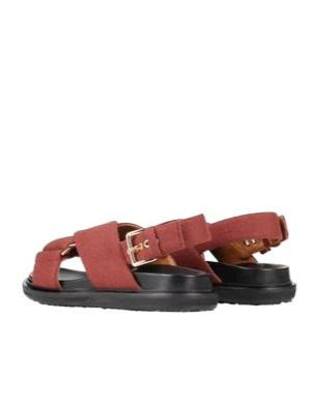 Marni Red Simple Solid Color Flat Sandals