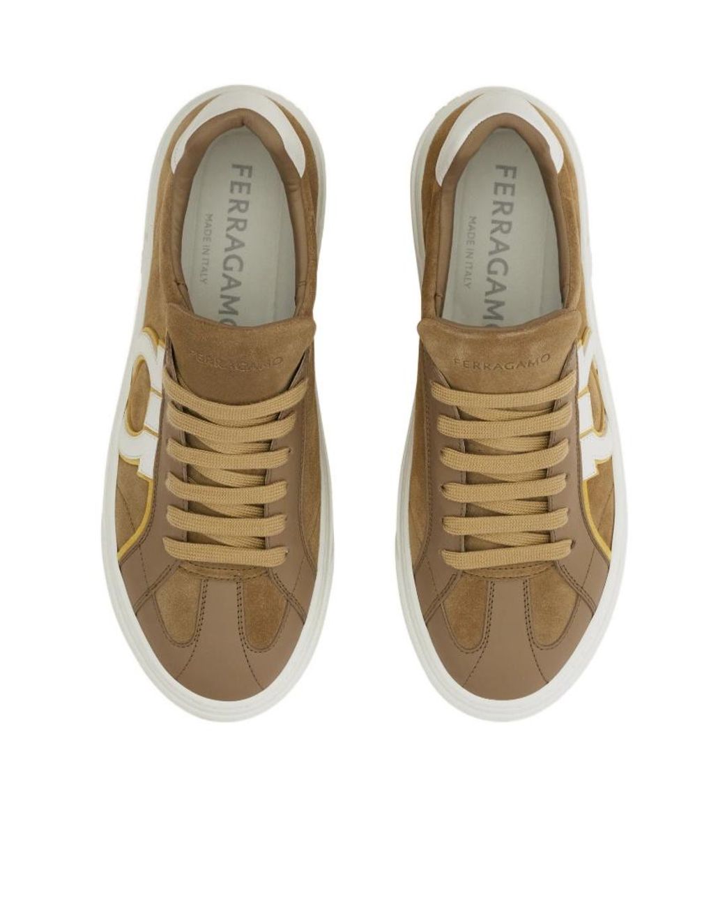 Ferragamo Brown Gancini Sneaker for men