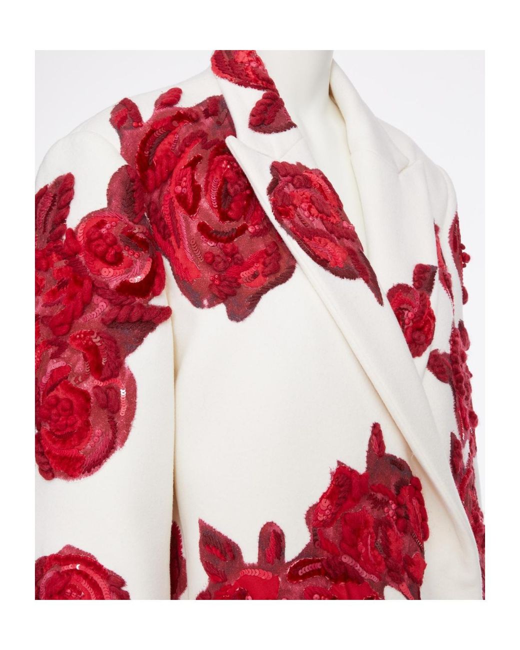 Valentino Red Long-Sleeved Coat