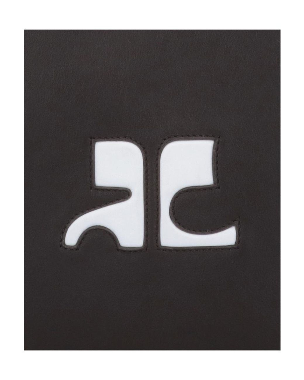 Courreges Black Reedition Leather Camera Bag