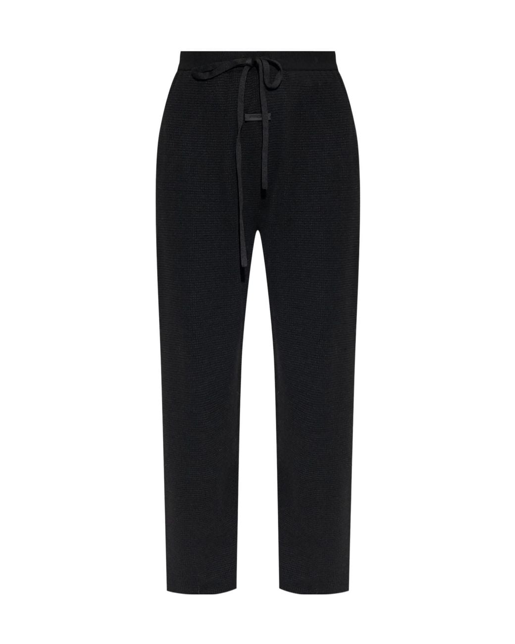Fear Of God Black Waffle Relaxed Pants
