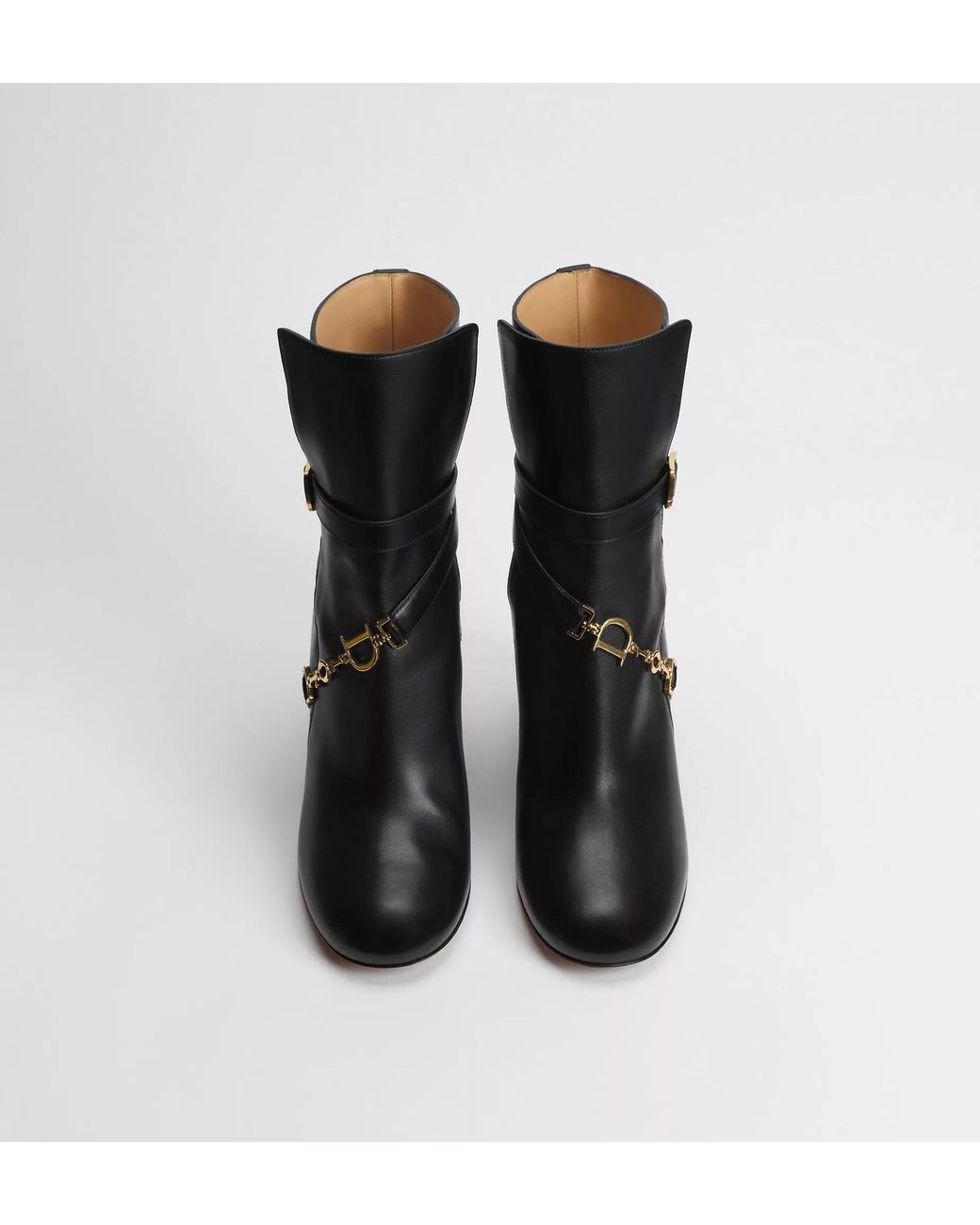 Dior Black Harness Chain Ankle Boots