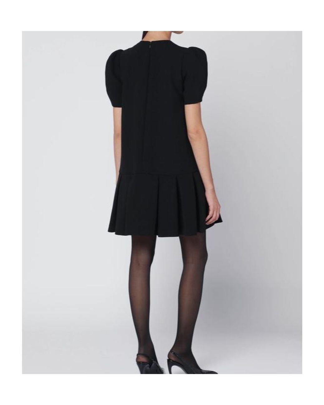Moschino Black Mini Dress With Pleats