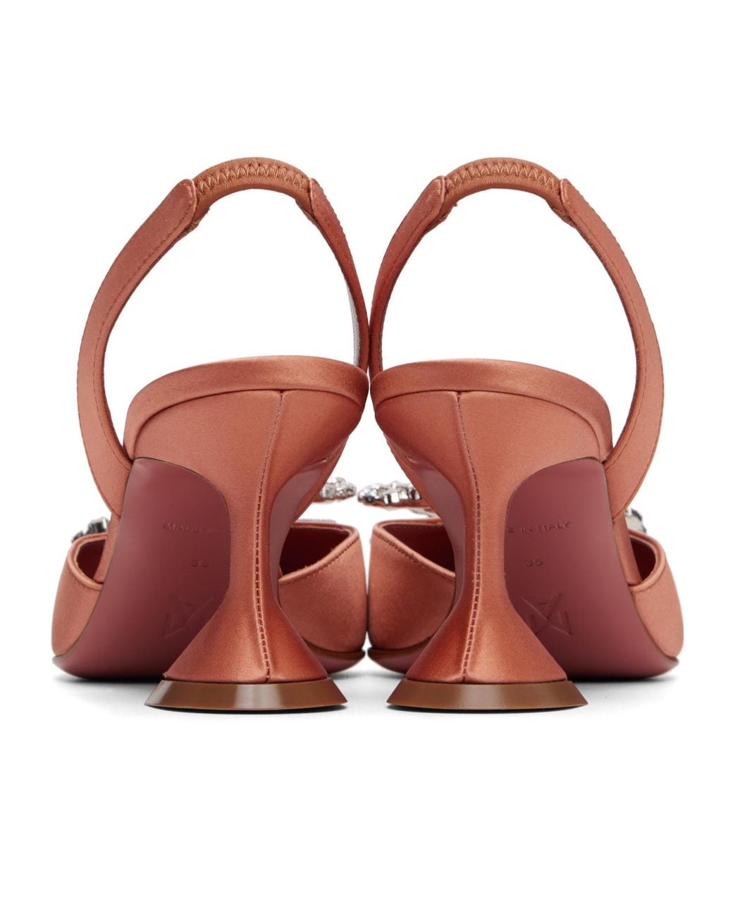 AMINA MUADDI Pink Rosie Sling 70 Pointed-Toe High-Heeled Sandals