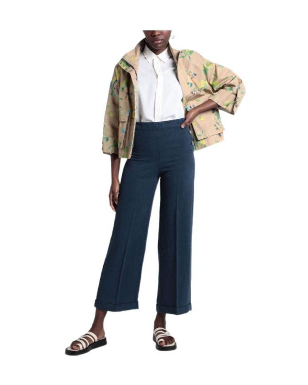 MAX&Co. Blue Casual Wideleg Trousers