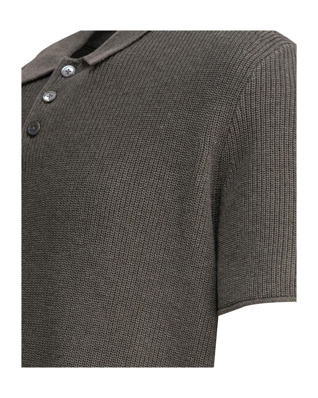 Alex Mill Gray Ribbed Polo Shirt for men
