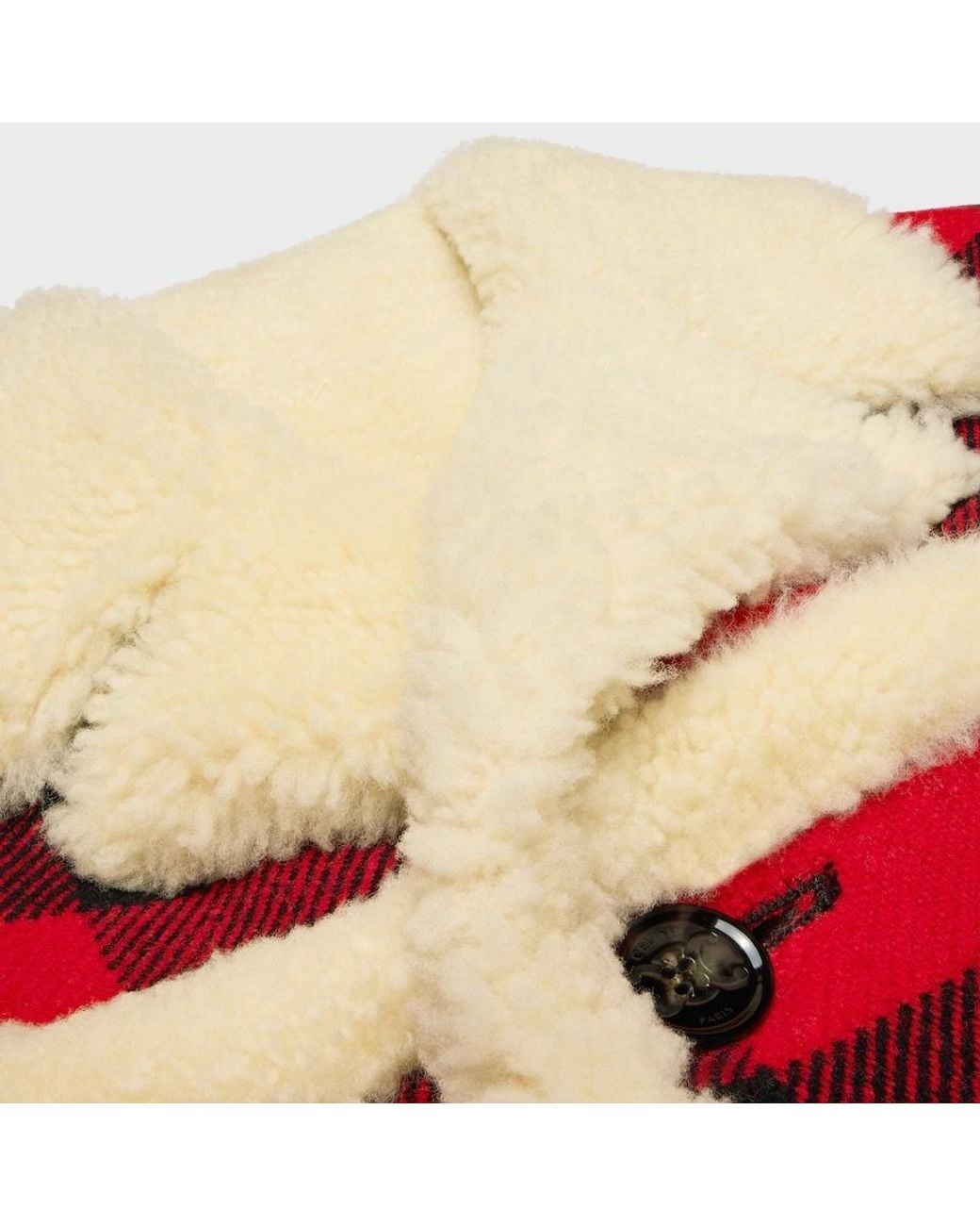 Céline Red Peacoat