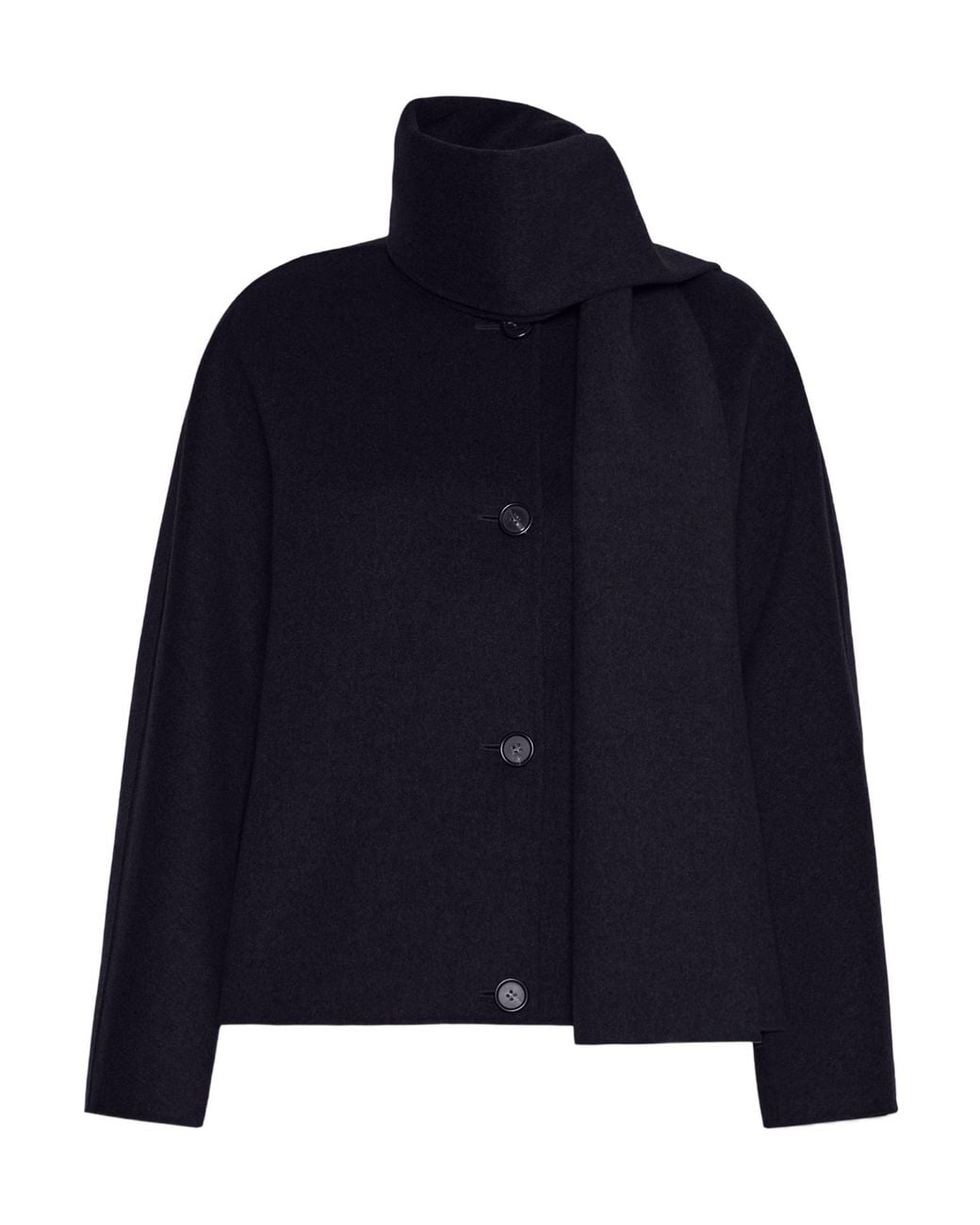 Max Mara Blue 'S Kate Scarf Detailed Jacket