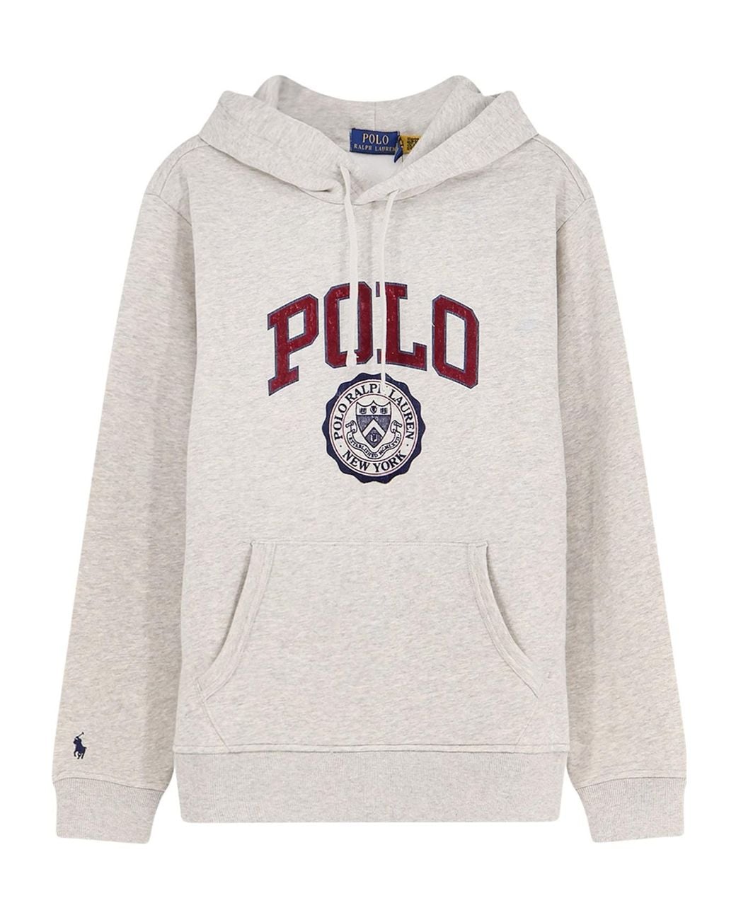 Polo Ralph Lauren White Logo Fleece Hoodie for men