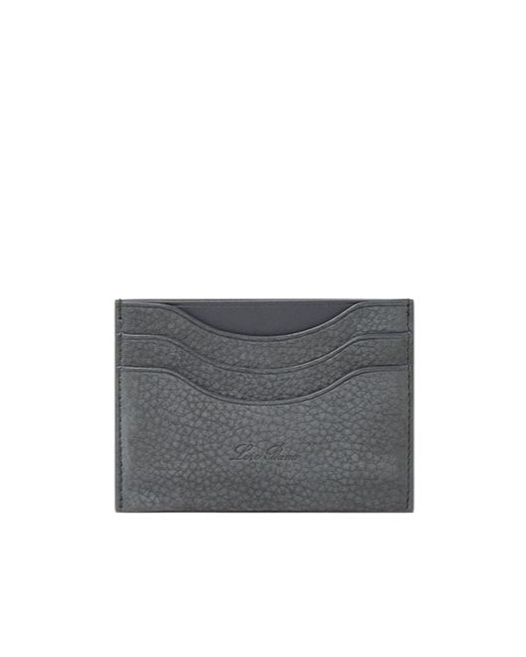 Loro Piana Gray Extra Card Holder for men