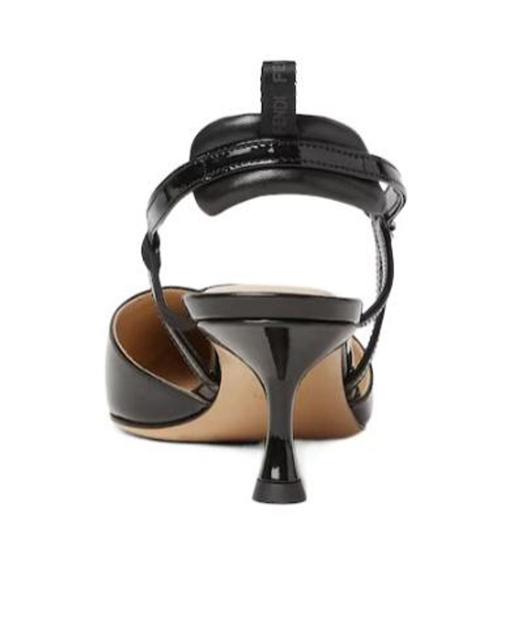 Fendi Black Very Colibrì Slingback With Medium Heel