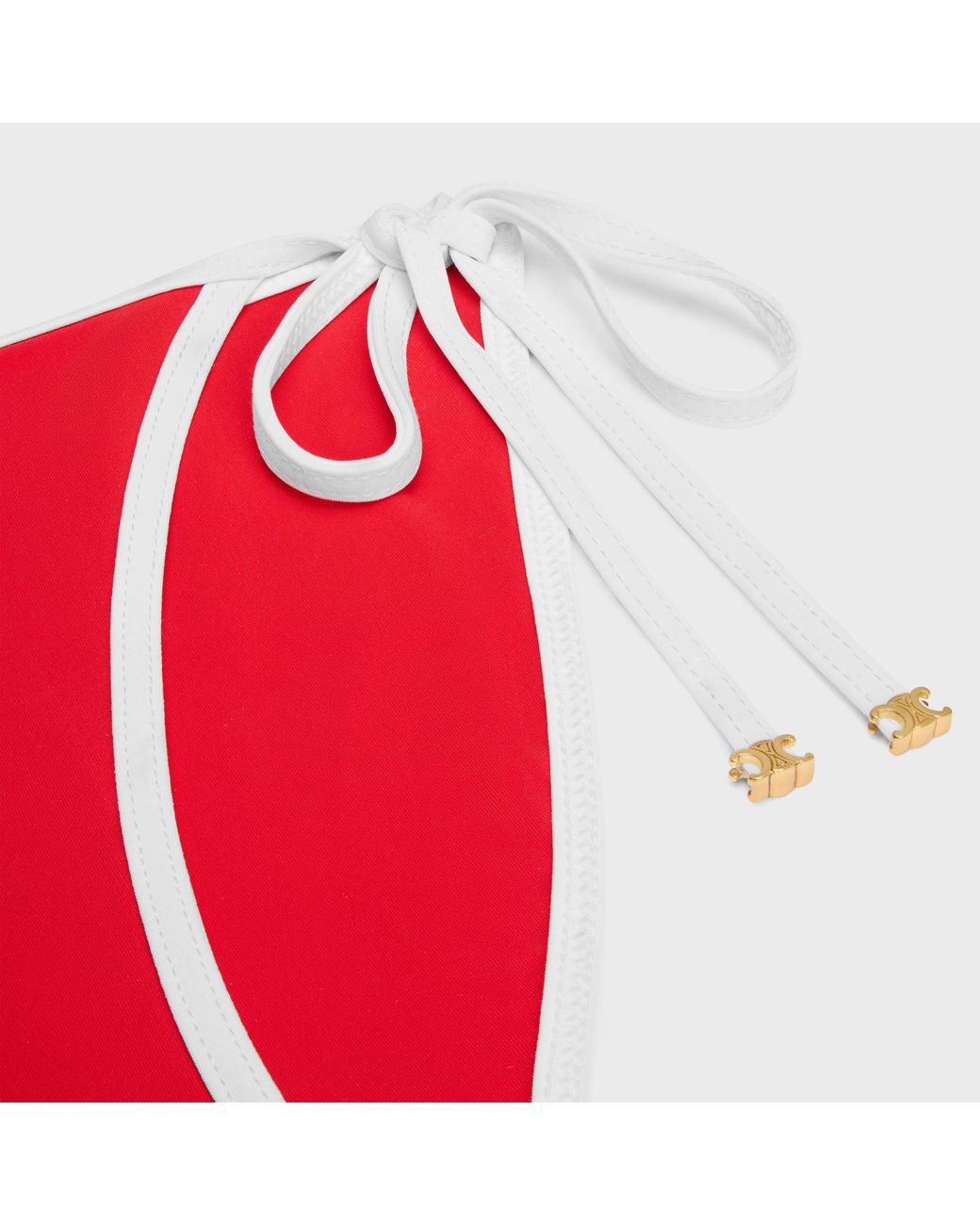 Céline Red Triomphe Swimsuit Bottom