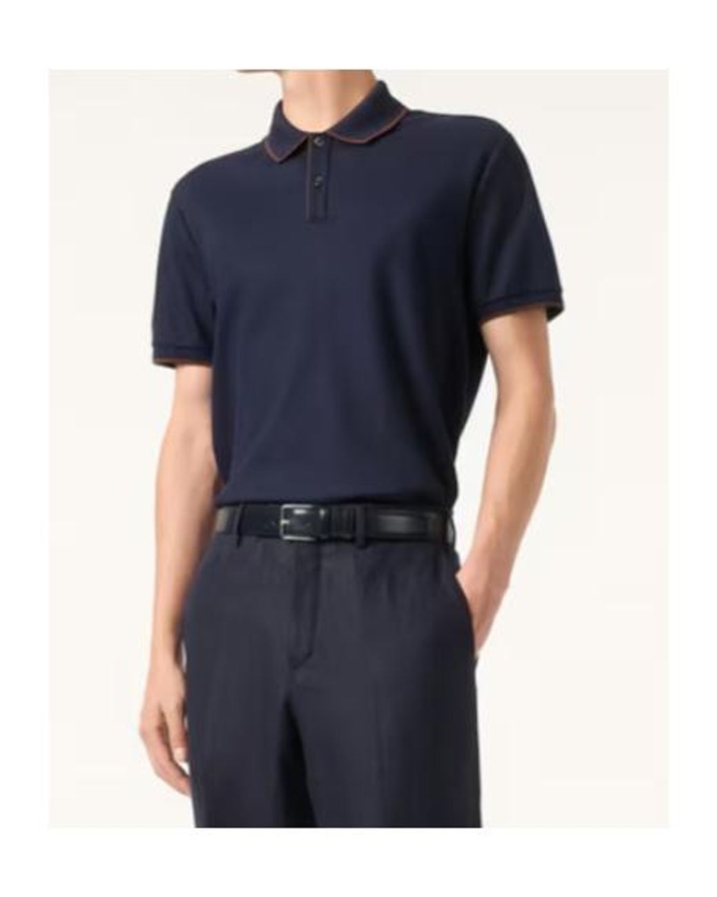 Loro Piana Blue Brentwood Polo for men