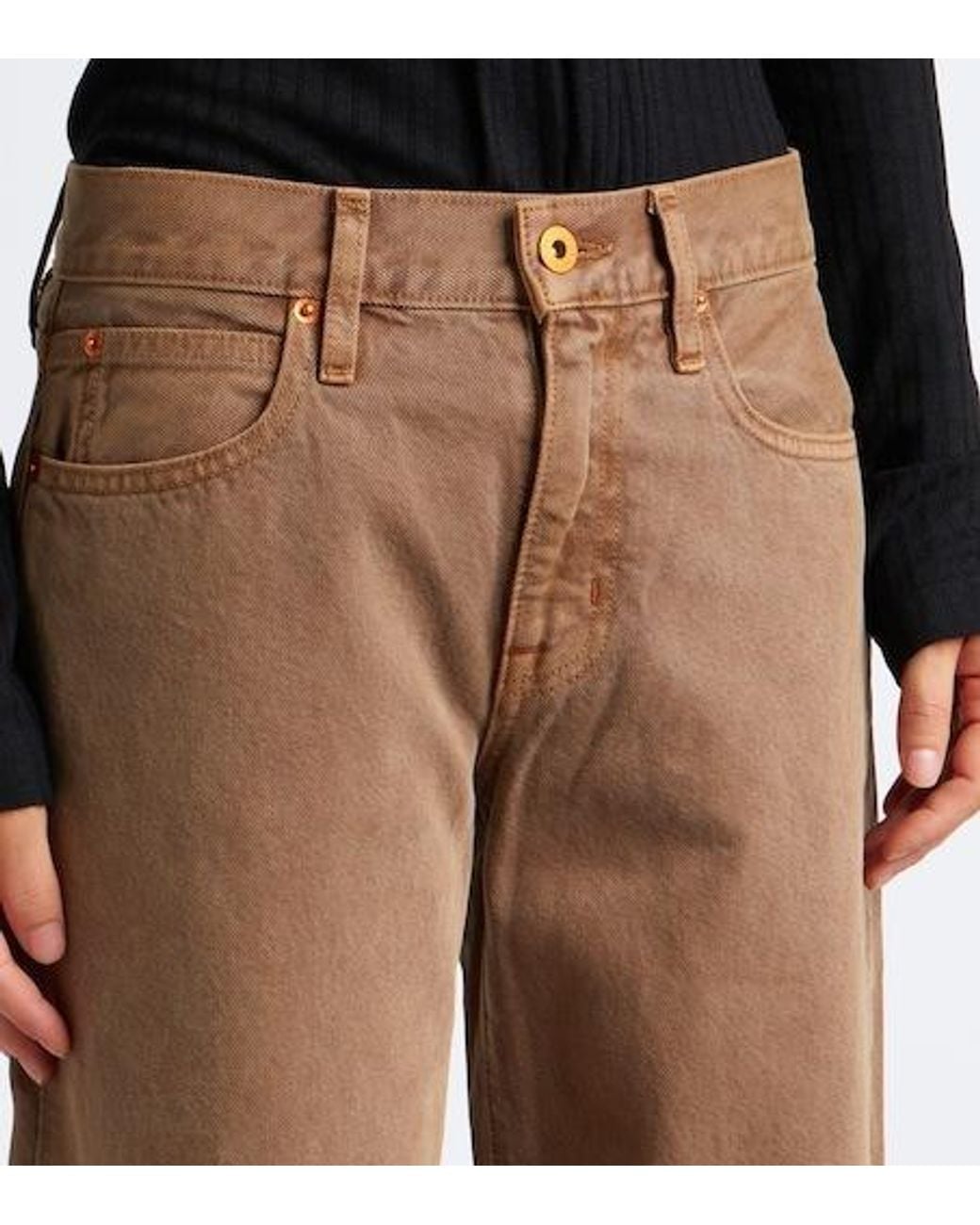 SLVRLAKE Denim Brown Jamie Wide-Leg Jeans