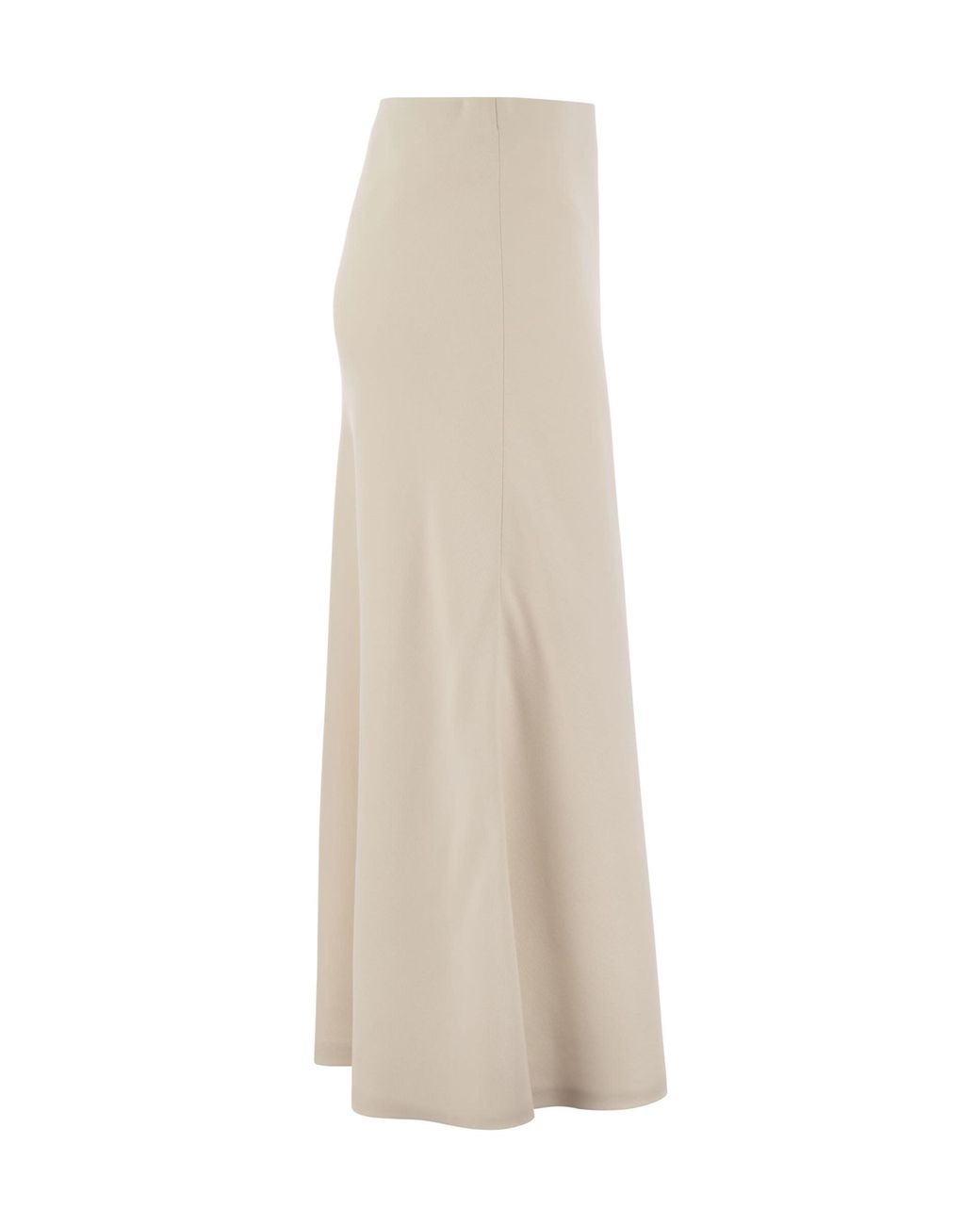 Brunello Cucinelli Natural Flared A-Line Maxi Skirt