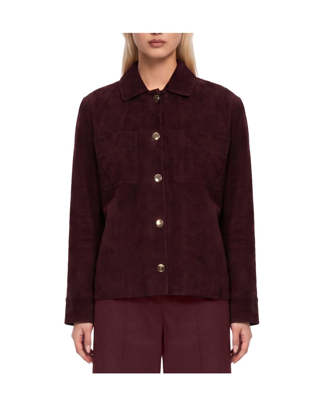 Max Mara Purple S Mabisso Patch-Pocket Jacket