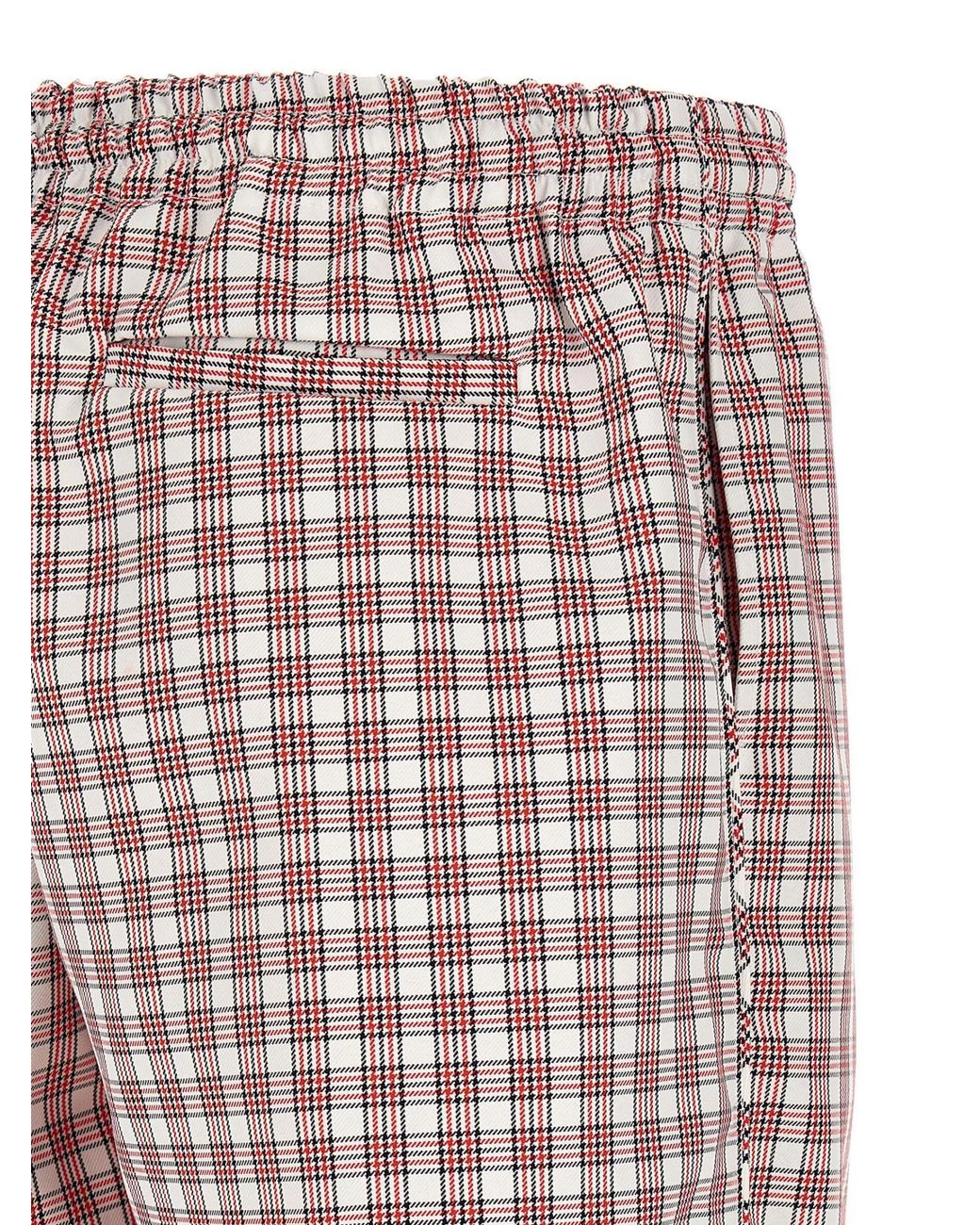 Willy Chavarria Red Ruff Rider Checked Pants for men