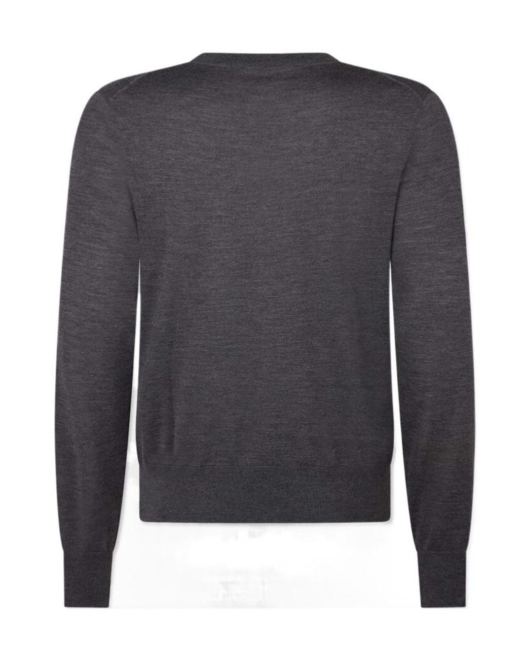DSquared² Gray Logo Embroidered Knitted Jumper for men