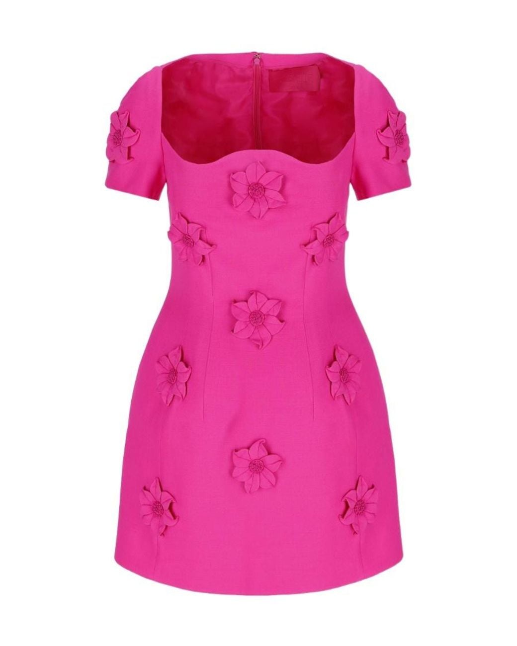 Valentino Pink Floral Detail Mini Dress