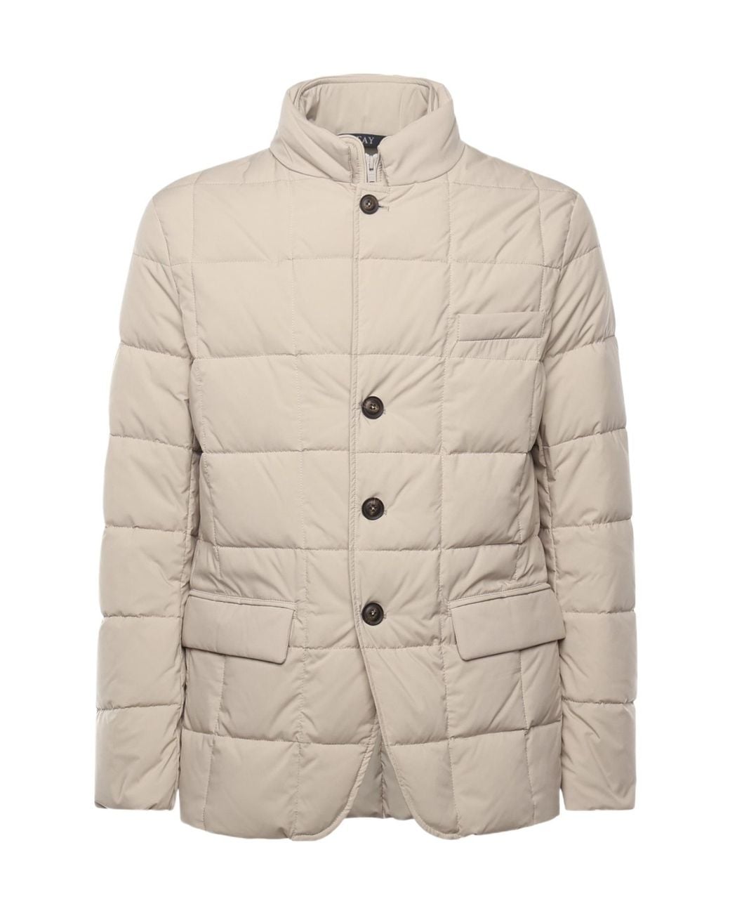 Fay Natural Quilted Zip-Closure Coat for men
