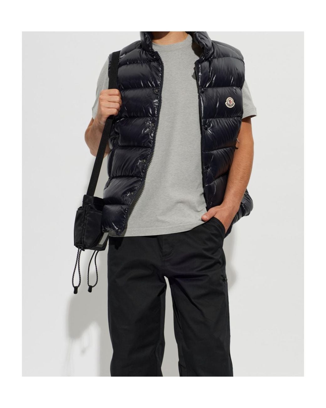 Moncler Blue Tibb Quilted Down Vest for men