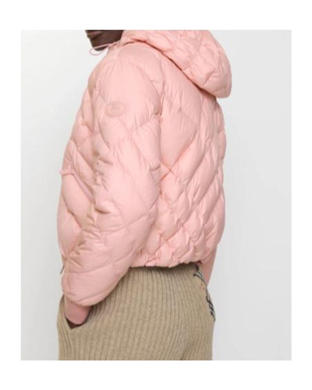 Burberry Pink Hooded Quilted Down Jacket