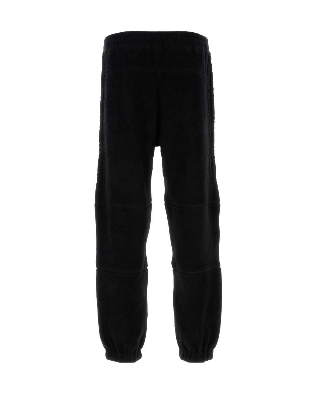 Fendi Black Straight-Leg Elasticated Waistband Terry Trousers for men