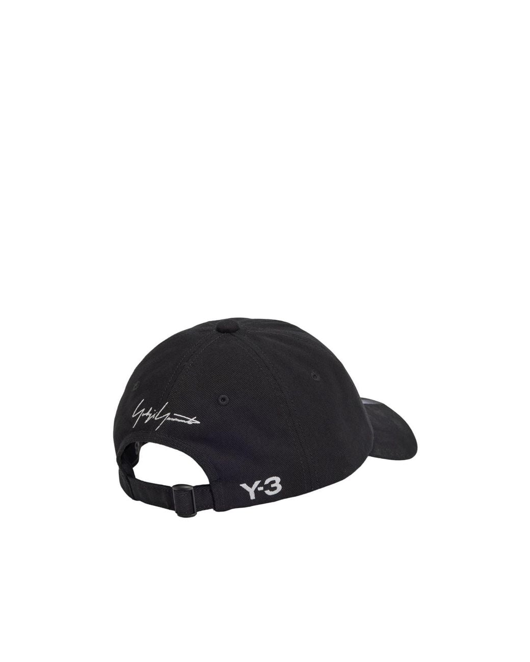 Y-3 Black Minimal Cotton Baseball Cap for men