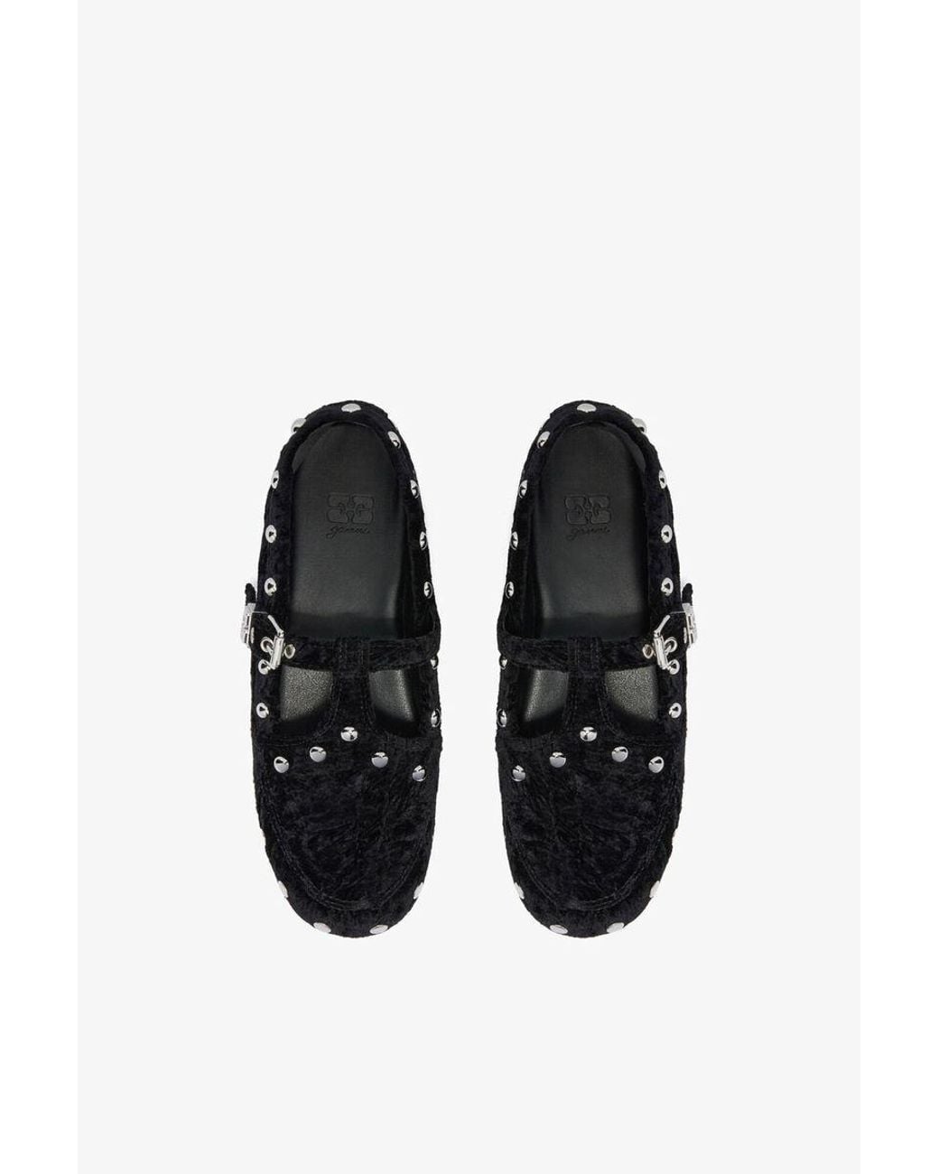 Ganni Black Mary Jenny Moccasins