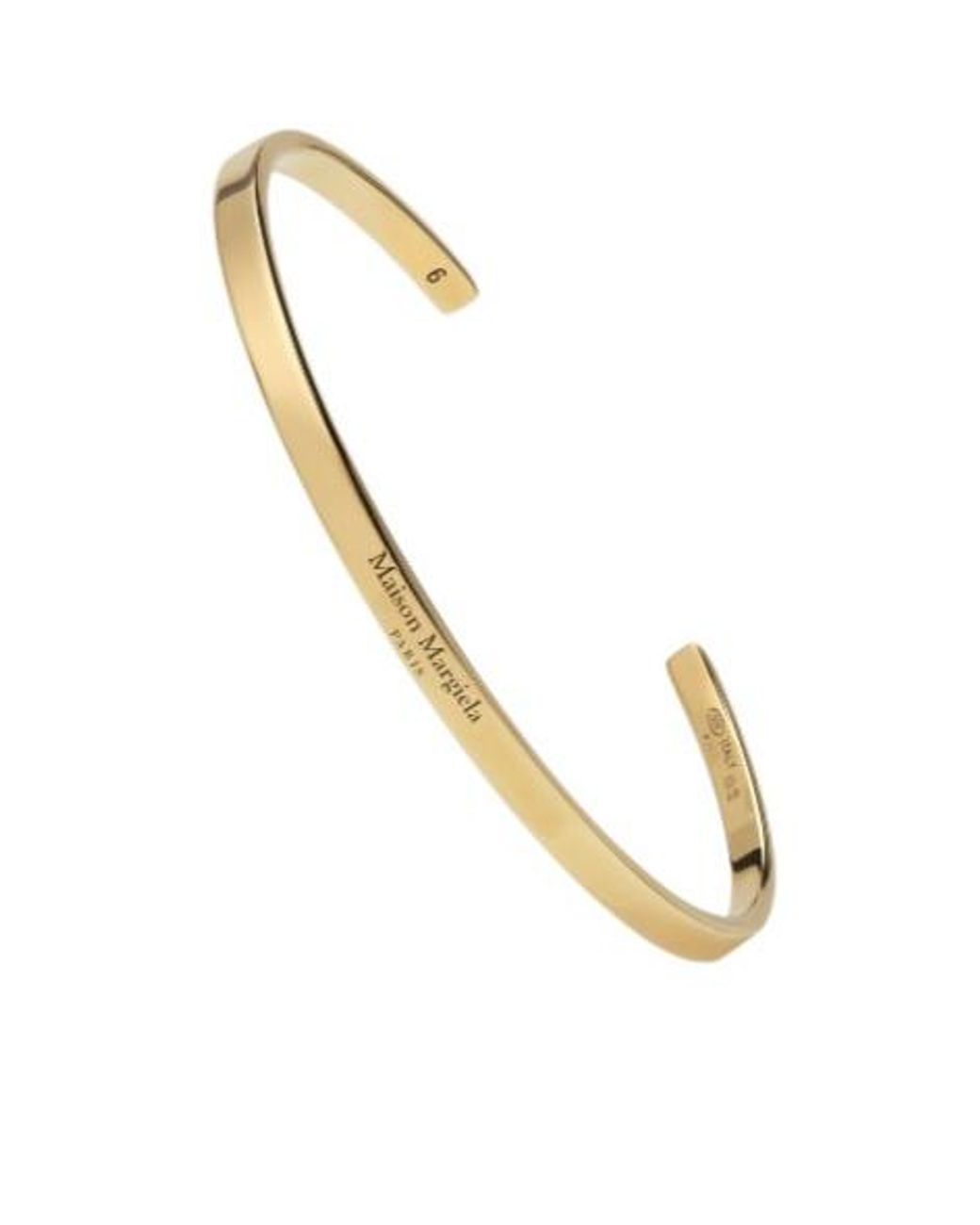 Maison Margiela White Logo Cuff Bracelet