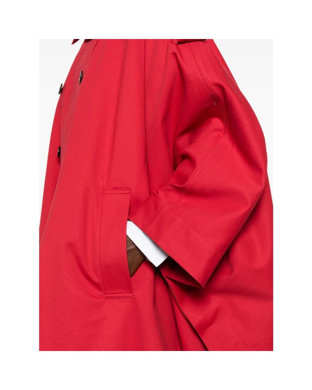 Rohe Red Double-Breasted Trench Coat