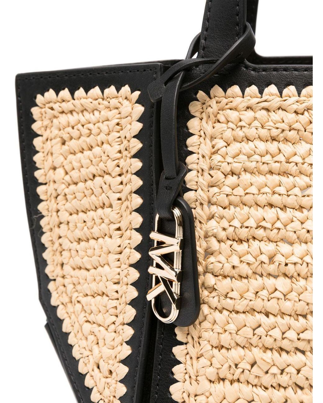 Michael Kors Natural Jordi Small Hand-Crocheted Tote Bag