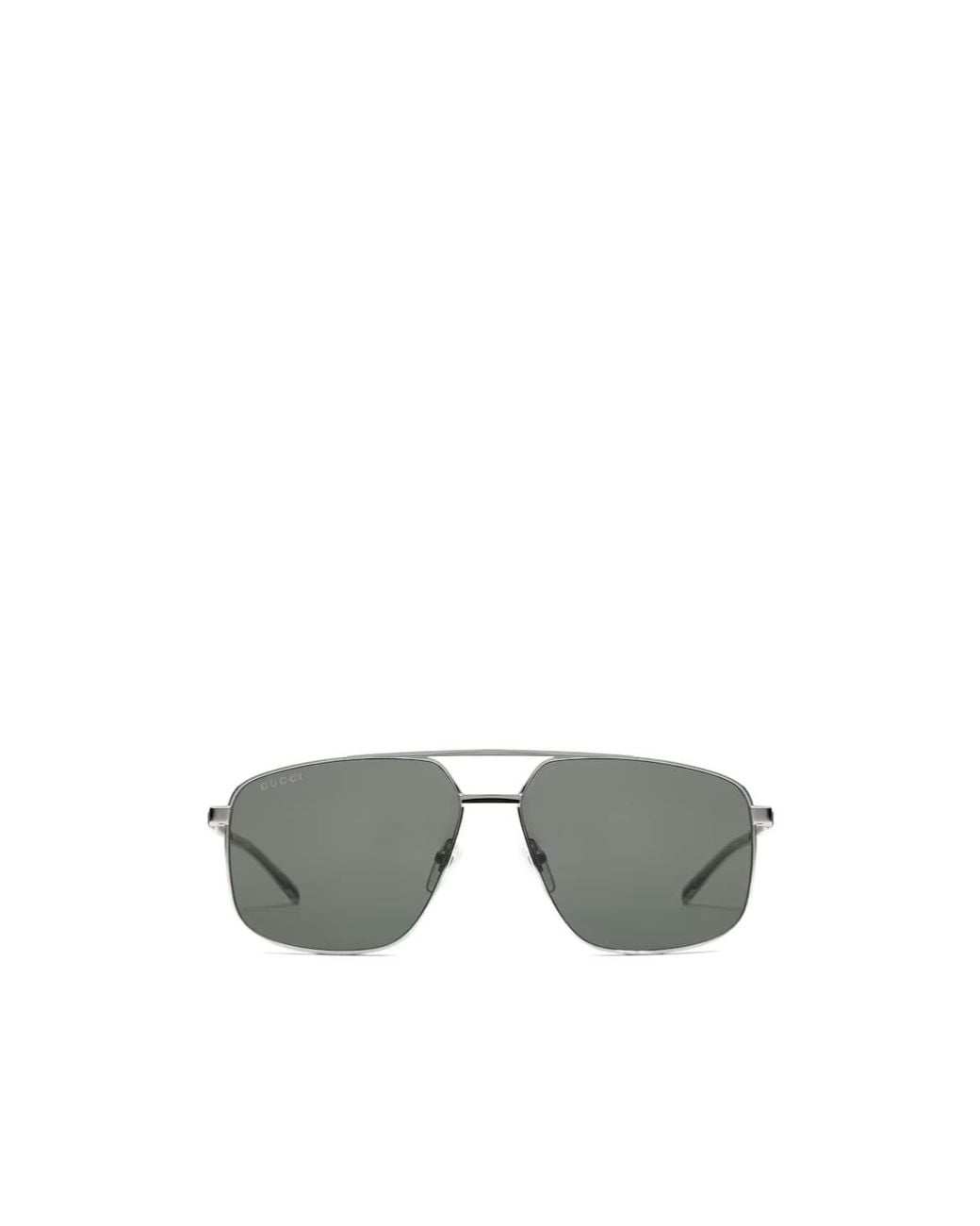 Gucci Metallic Eyewear Navigator Frame Sunglasses for men