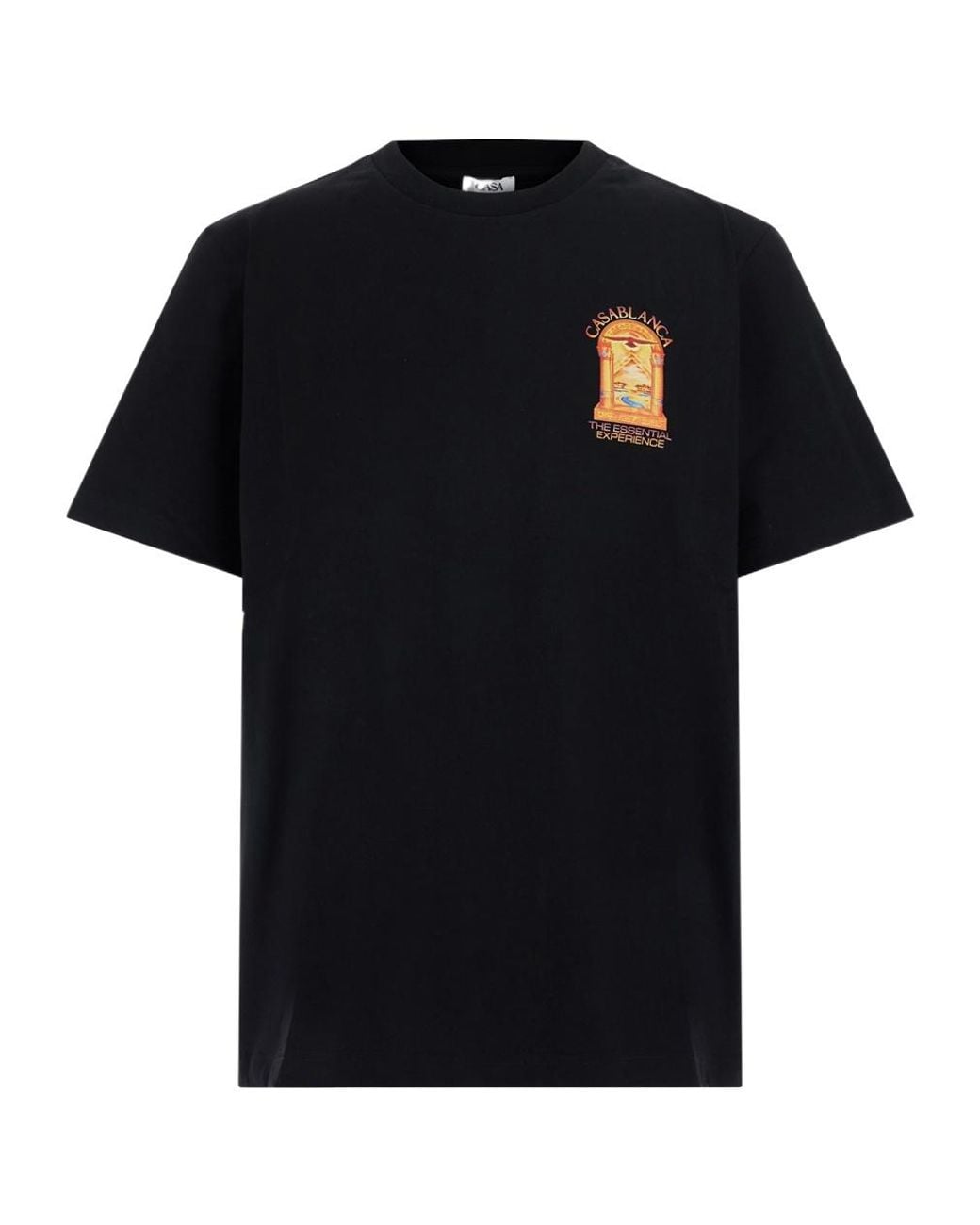 Casablanca Black Small Graphic Short Sleeve T-Shirt for men