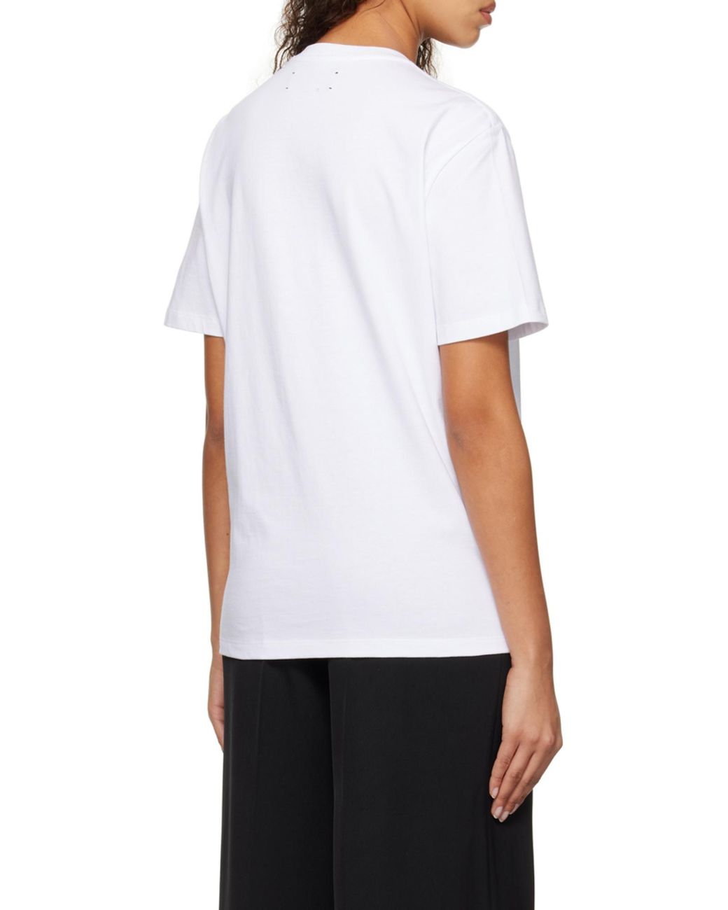 Amiri White Pegasus Script Logo Cotton T-Shirt for men
