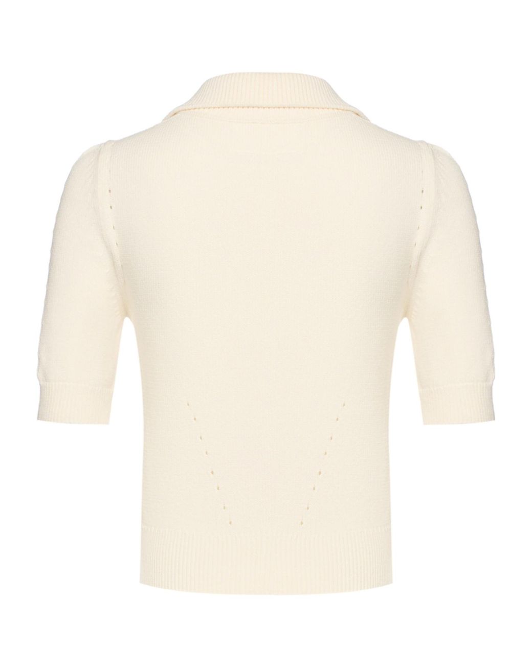 Ermanno Scervino White Lace-Up Perforated T-Shirt