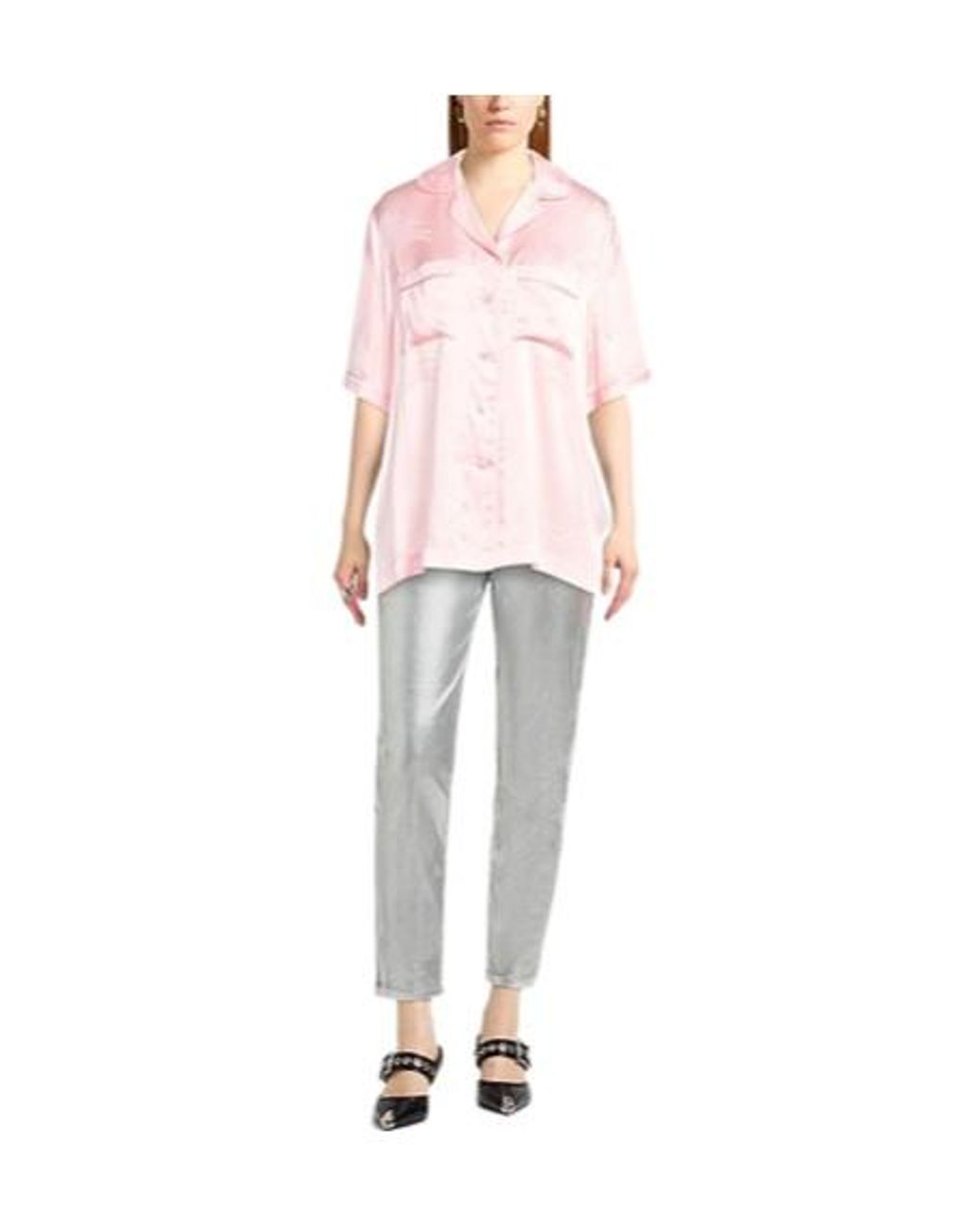 Burberry Pink Patterned Shirts Blouses