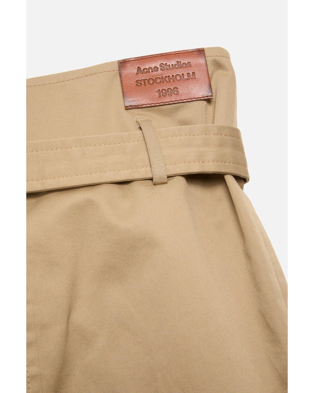 Acne Natural Belted Twill Skirt